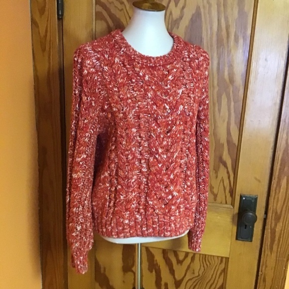 Good threads red cable knit warm sweater - Picture 8 of 12